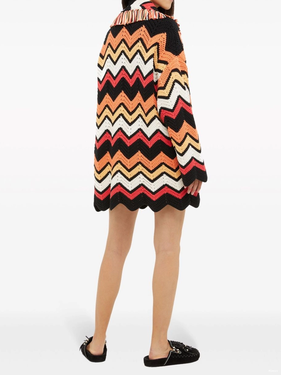Cheap knit Women Kaleidoscopic Alanui cardigan chevron 0412